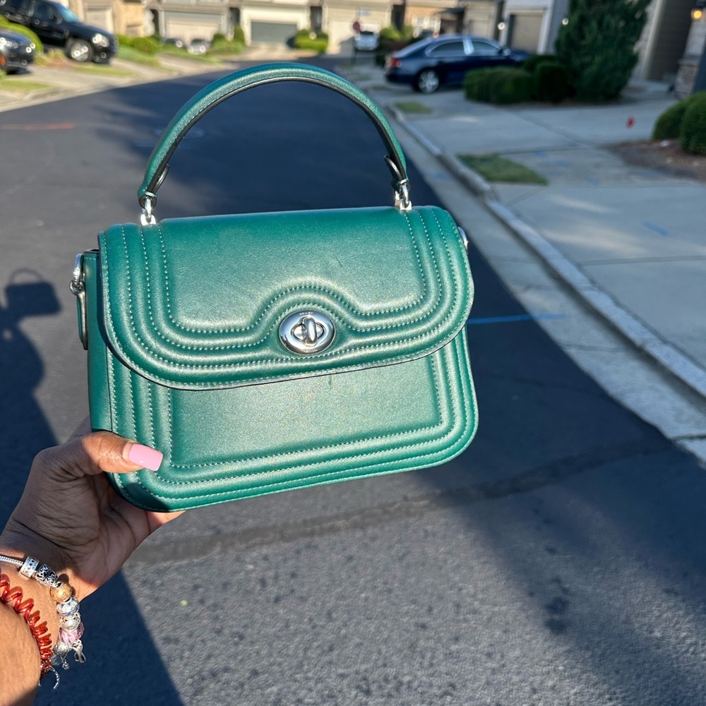 Marlie Top Handle Satchel With Border Quilting